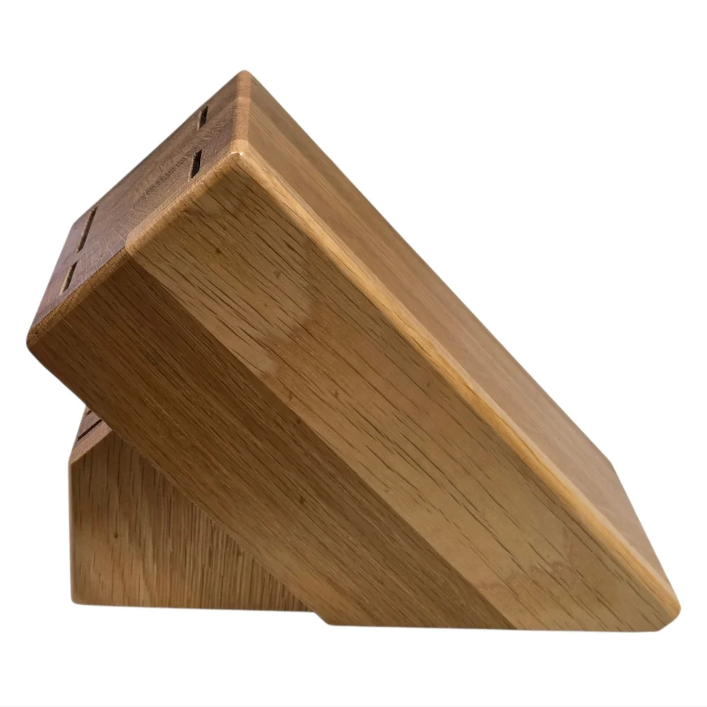 Cutco Wooden Knife Block 8 Slot USA Wood Kitcken Oak Storage Organization Holder